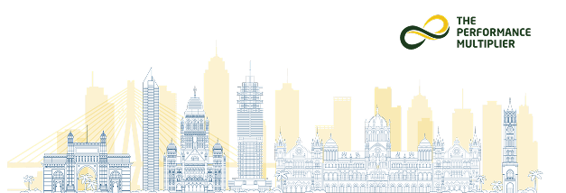 Global connection and city skyline